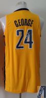 Revolution 30 Autographed Indiana Pacers -24 Paul George Yellow Stitched NBA Jersey