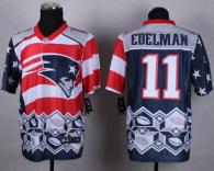 Nike New England Patriots -11 Julian Edelman Navy Blue Mens Stitched NFL Elite Noble Fashion Jersey