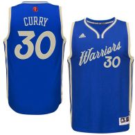 Golden State Warriors -30 Stephen Curry Blue 2015-2016 Christmas Day Stitched NBA Jersey