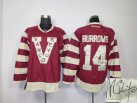 Autographed Vancouver Canucks -14 Alexandre Burrows Red Stitched NHL Jersey
