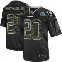 Nike Oakland Raiders #20 Darren McFadden Black With Hall of Fame 50th Patch Men's Stitched NFL Elite