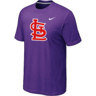 MLB St Louis Cardinals Heathered Purple Nike Blended T-Shirt