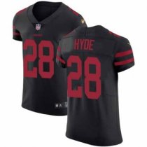 Nike 49ers -28 Carlos Hyde Black Alternate Stitched NFL Vapor Untouchable Elite Jersey