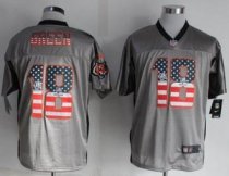 Nike Cincinnati Bengals -18 A J Green Grey NFL Elite USA Flag Fashion Jersey
