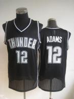 Oklahoma City Thunder -12 Steven Adams Black Shadow Stitched NBA Jersey