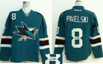 San Jose Sharks -8 Joe Pavelski Teal Autographed Stitched NHL Jersey