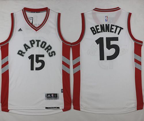 Toronto Raptors -15 Anthony Bennett White Stitched NBA Jersey