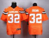 Nike Cleveland Browns -32 Jim Brown Orange Alternate Men's Stitched NFL New Elite Jersey