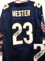 Nike Bears -23 Devin Hester Navy Blue Team Color Stitched NFL Elite Autographed Jersey
