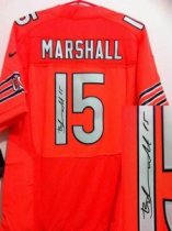 Nike Bears -15 Brandon Marshall Orange Alternate Stitched NFL Elite Autographed Jersey