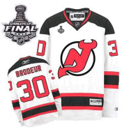 New Jersey Devils -30 Martin Brodeur 2012 Stanley Cup Finals White Stitched NHL Jersey