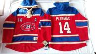 Montreal Canadiens -14 Tomas Plekanec Red Sawyer Hooded Sweatshirt Stitched NHL Jersey