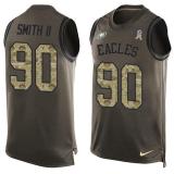 Nike Eagles -90 Marcus Smith II Green Stitched NFL Limited Salute To Service Tank Top Jersey