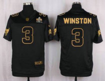 Nike Tampa Bay Buccaneers -3 Jameis Winston Black Stitched NFL Elite Pro Line Gold Collection Jersey