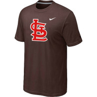 MLB St Louis Cardinals Heathered Brown Nike Blended T-Shirt