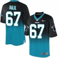 Nike Carolina Panthers -67 Ryan Kalil BlackBlue Stitched NFL Elite Fadeaway Fashion Jersey