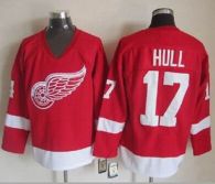 Detroit Red Wings -17 Brett Hull Red CCM Throwback Stitched NHL Jersey