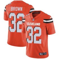 Nike Browns -32 Jim Brown Orange Alternate Stitched NFL Vapor Untouchable Limited Jersey