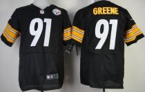Nike Pittsburgh Steelers #91 Kevin Greene Black Team Color Men's Stitched NFL Elite Jersey