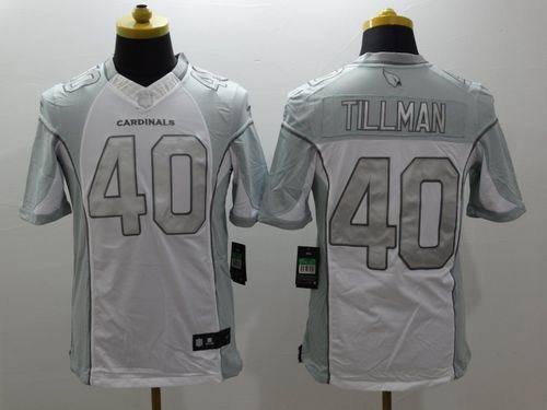 Nike Arizona Cardinals -40 Pat Tillman White Stitched NFL Limited Platinum Jersey