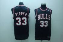 Chicago Bulls -33 Scottie Pippen Stitched Black White Number NBA Jersey