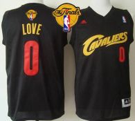Cleveland Cavaliers -0 Kevin Love Black Red No Fashion The Finals Patch Stitched NBA Jersey