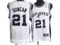 San Antonio Spurs -21 Tim Duncan Stitched White NBA Jersey
