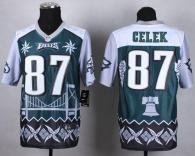 Nike Philadelphia Eagles #87 Brent Celek Midnight Green Men's Stitched NFL Elite Noble Fashion Jerse