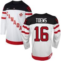 Olympic CA 16 Jonathan Toews White 100th Anniversary Stitched NHL Jersey