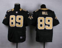 Nike New Orleans Saints -89 Josh Hill Black Team Color Stitched NFL Elite Jersey