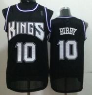 Sacramento Kings -10 Mike Bibby Black Throwback Stitched NBA Jersey
