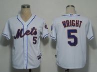 New York New York Mets -5 David Wright White Cool Base Stitched MLB Jersey