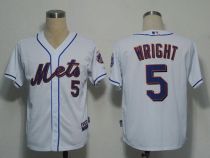 New York New York Mets -5 David Wright White Cool Base Stitched MLB Jersey