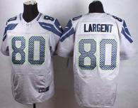 Nike Seattle Seahawks #80 Steve Largent Grey Alternate Men's Stitched NFL Elite Jersey