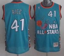 Mitchell And Ness Charlotte Hornets -41 Glen Rice Light Blue 1996 All Star Stitched NBA Jersey
