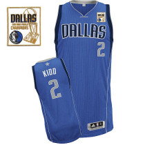 Dallas Mavericks 2011 Champion Patch -2 Jason Kidd Revolution 30 Sky Blue Stitched NBA Jersey