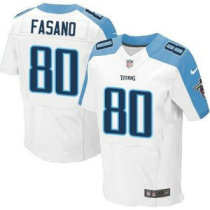 Nike Tennessee Titans -80 Anthony Fasano White Stitched NFL Elite Jersey