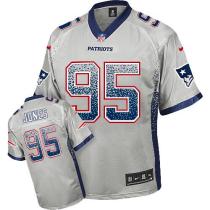 Nike New England Patriots -95 Chandler Jones Grey Mens Stitched NFL Elite Drift Fashion Jersey