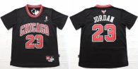 Chicago Bulls -23 Michael Jordan Black Short Sleeve Stitched NBA Jersey