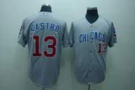 Chicago Cubs -13 Starlin Castro Stitched Grey MLB Jersey