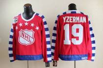 Detroit Red Wings -19 Steve Yzerman Red All Star CCM Throwback 75TH Stitched NHL Jersey