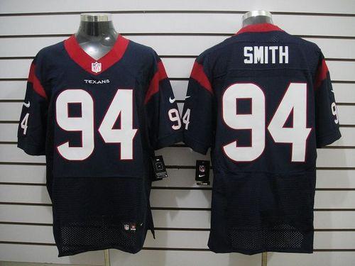 Nike Houston Texans #94 Antonio Smith Navy Blue Team Color Men's Stitched NFL Elite Jersey