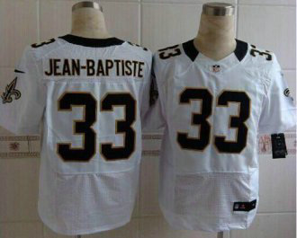 Nike New Orleans Saints -33 Stanley Jean-Baptiste White NFL Elite Jersey