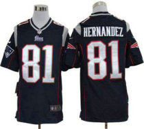 Nike Patriots -81 Aaron Hernandez Navy Blue Team Color Stitched NFL Game Jersey