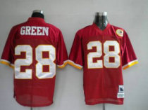 Mitchell and Ness Redskins -28 Darrell Green Stitched Red 50TH Anniversary NFL Jersey