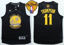 Golden State Warriors -11 Klay Thompson Black Fashion The Finals Patch Stitched NBA Jersey
