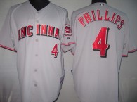 Cincinnati Reds -4 Brandon Phillips Grey Cool Base Stitched MLB Jersey