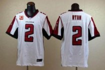 Nike Falcons 2 Matt Ryan White With C Patch Stitched NFL Elite Jersey