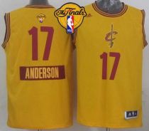 Cleveland Cavaliers -17 Anderson Varejao Yellow 2014-15 Christmas Day The Finals Patch Stitched NBA