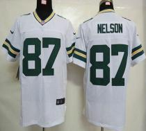 Nike Green Bay Packers #87 Jordy Nelson White Men's Stitched NFL Elite Jersey